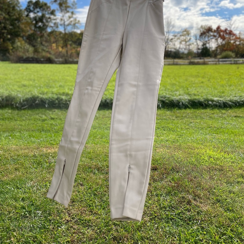 ZARA ivory suede trousers pants M
